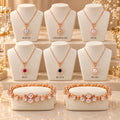 Gold-Tone Pendant & Double Bracelet Combo Set