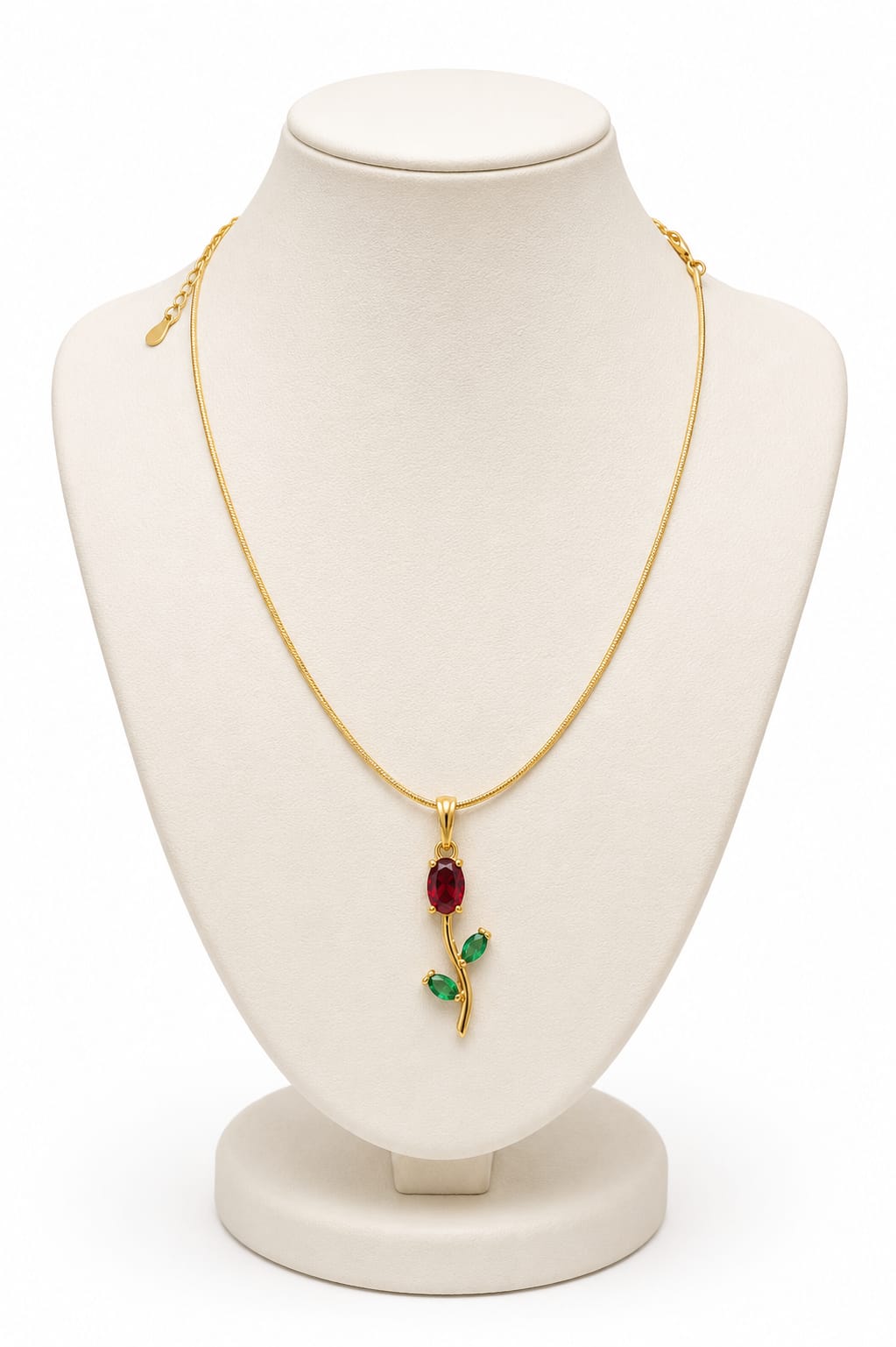 Ruby Vine Pendant Necklace