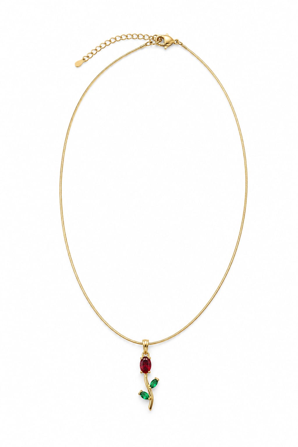 Ruby Vine Pendant Necklace