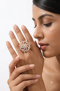 Rose Gold Crystal Statement Ring